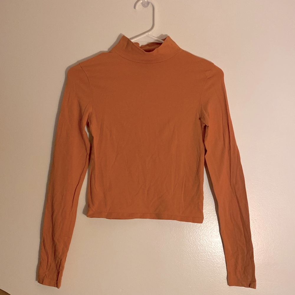 Pink/Salmon Mock Neck Long sleeve